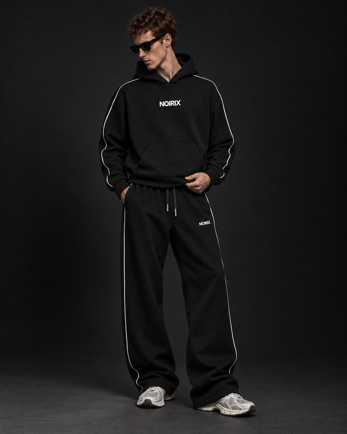 Piped Shadow Pullover Set